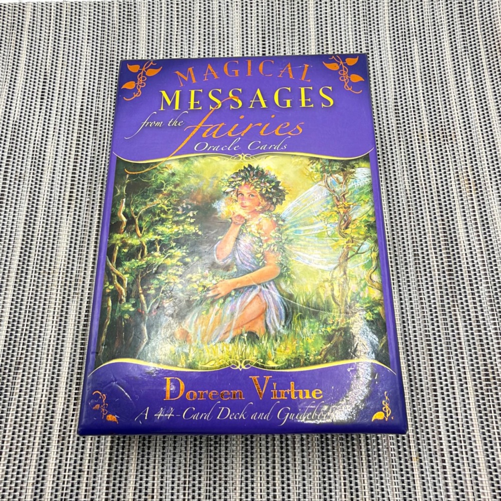 Magical Messages from the Fairies Oracle Cards Doreen Virtue 44 Card Deck Gilded
